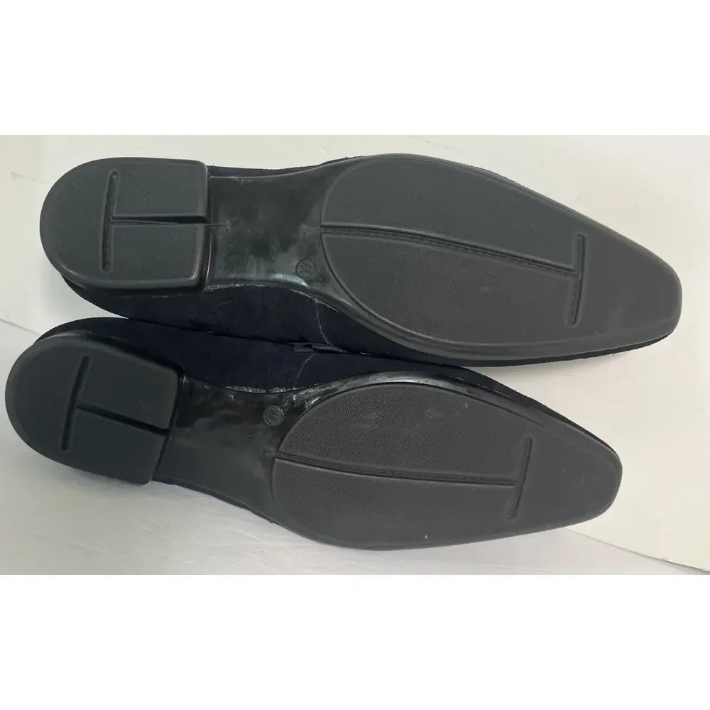 Baldinini Dark Blue Suede Silver Buckle Men’s Loafer US Size 11 Italy